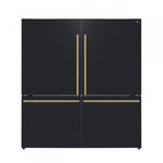 Forno Milano 62" Black 2-piece Freestanding Dual Bottom Freezer Refrigerator (34.4 Cu. Ft.) - FFFFD1787-60BLK
