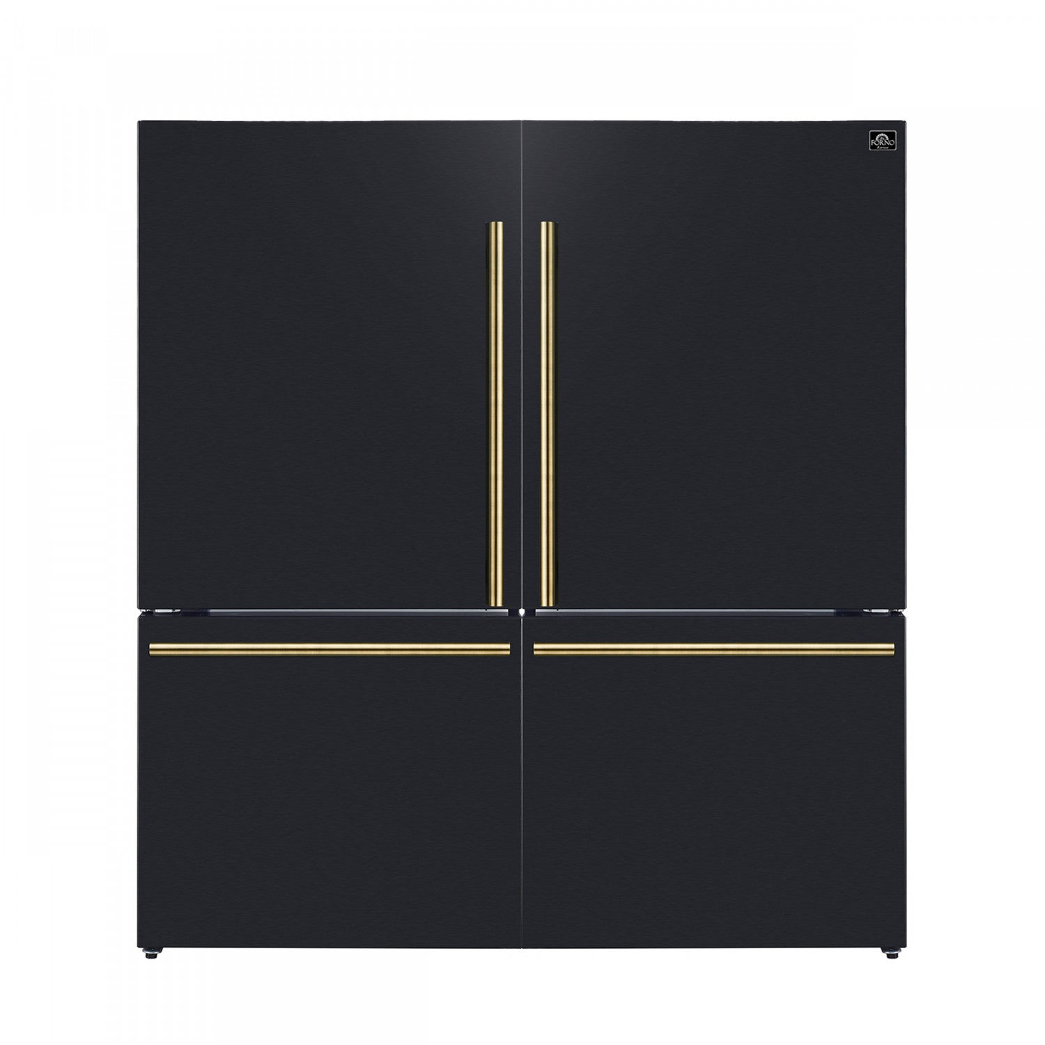 Forno Milano 62" Black 2-piece Freestanding Dual Bottom Freezer Refrigerator (34.4 Cu. Ft.) - FFFFD1787-60BLK