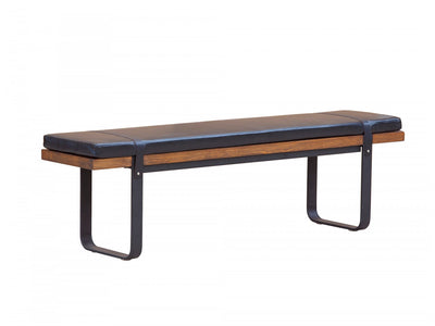 Haldra Upholstered Bench - Black/Brown