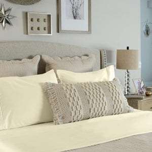 Nilus Queen Sheet Set - Cream