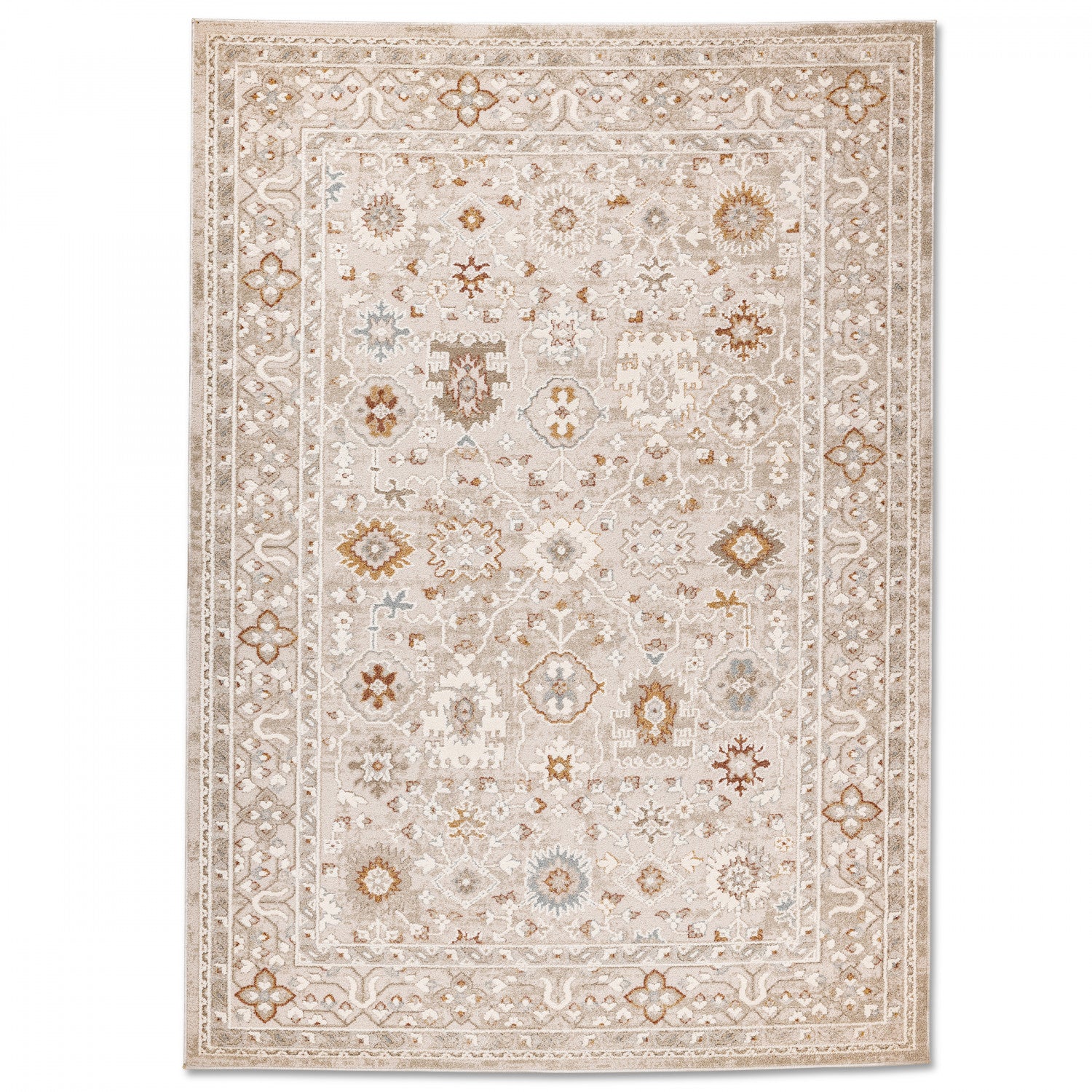 Kopfkino Bordered Rug - 5' x 8' - Multi-Colour