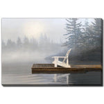 Stillness at the Lake Wall Art - Blue/Brown - 38 X 60