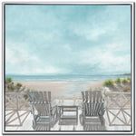 Breezy Retreat Wall Art - Blue/White - 24 X 24