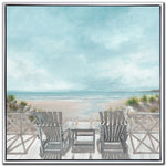Breezy Retreat Wall Art - Blue/White - 24 X 24