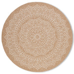 Avanos Medallion Indoor/Outdoor Rug - 6ft Round - Beige/White