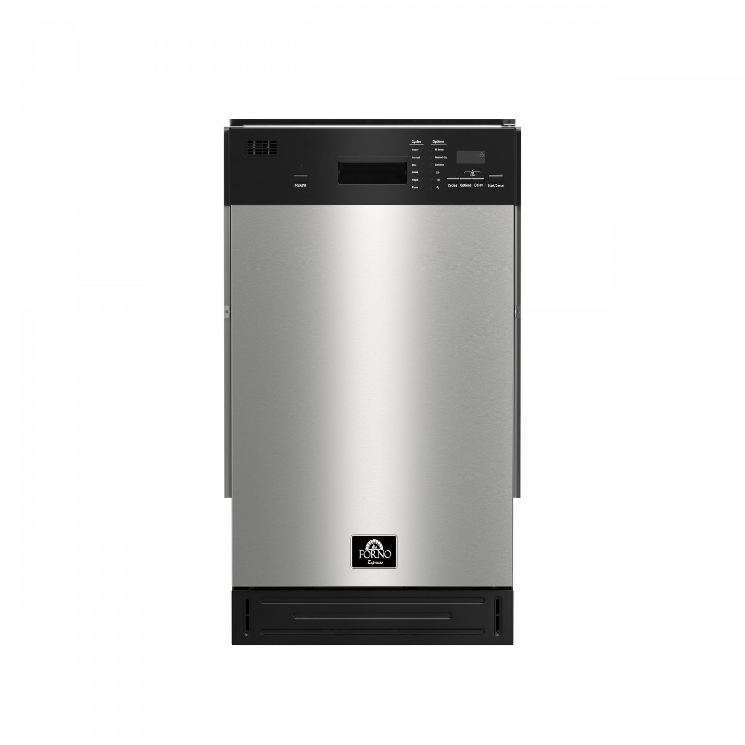Forno Polo 18" Stainless Steel Built-in Front Control Dishwasher (52 dBa) - FDWBI8041-18S