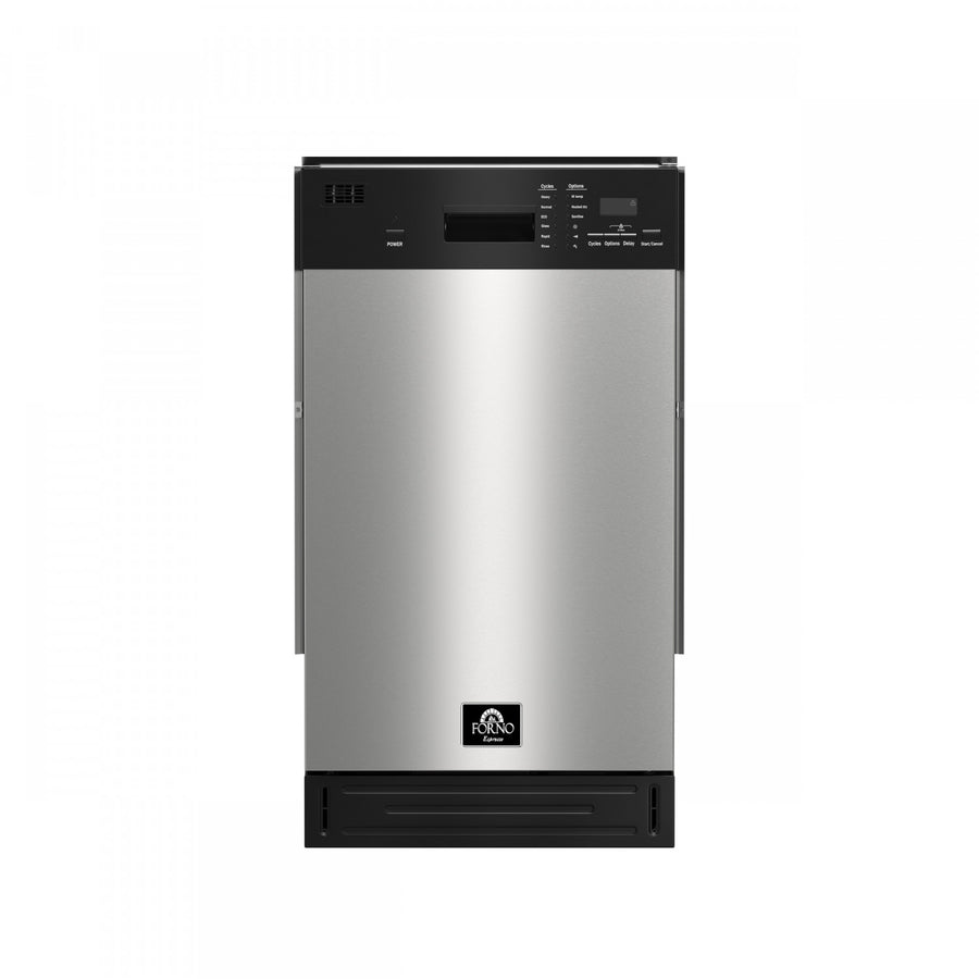 Forno Polo 18" Stainless Steel Built-in Front Control Dishwasher (52 dBa) - FDWBI8041-18S