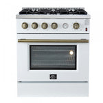 Forno Marco 30" White Freestanding Gas Range (4.32 Cu. Ft.) - FFSGS6277-30WHT