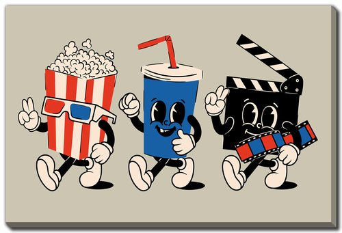 Movie Night Fun Wall Art - Multi-Colour - 16 X 20