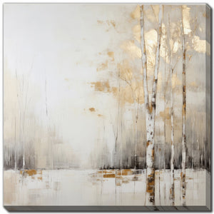 Golden Birch II Wall Art - Gold - 24 X 24