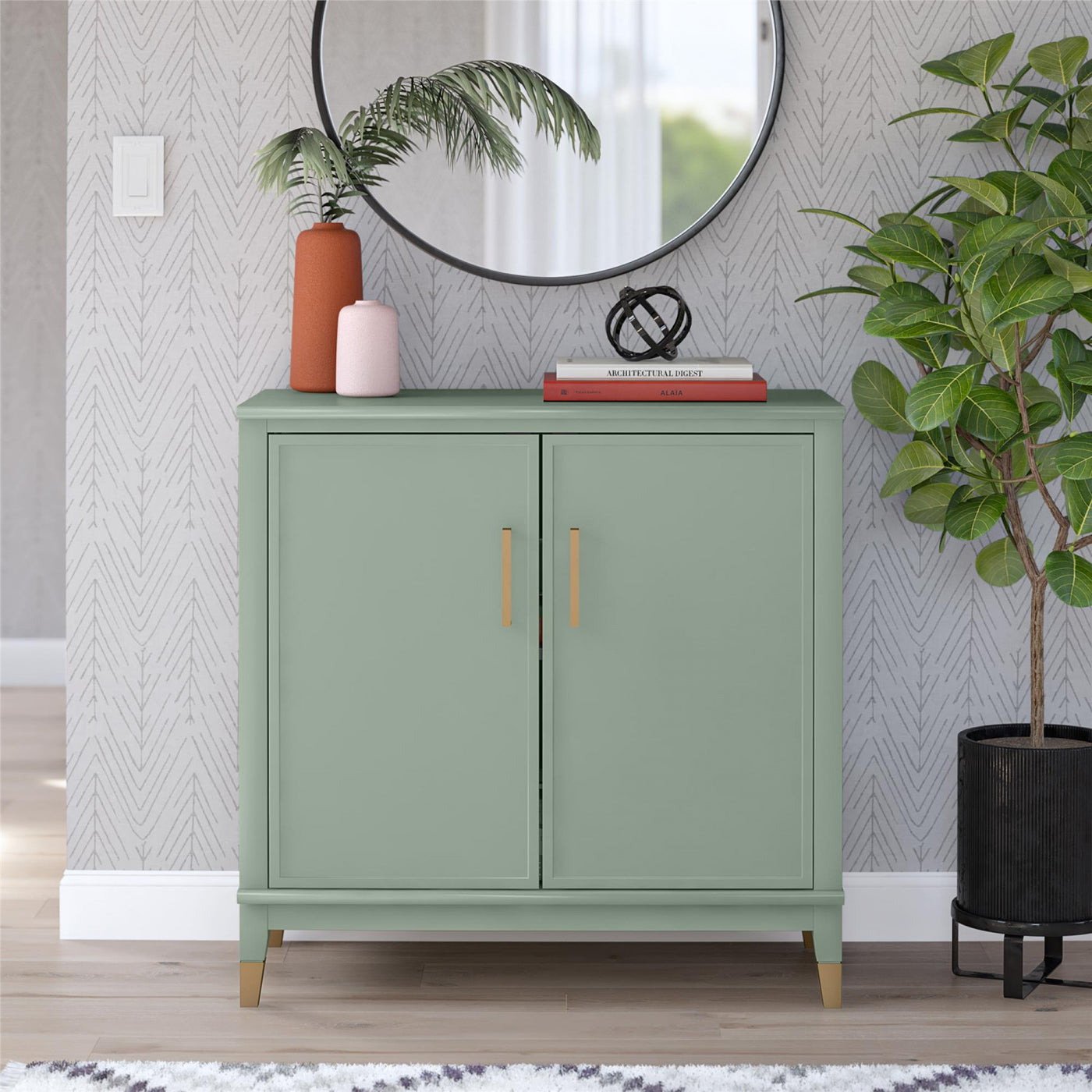 Westerleigh 2-Door Accent Cabinet - Pale Green