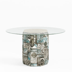 Sundre 54" Round Dining Table - Deja Cobalt