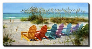Beach Day Bliss Wall Art - Multi-Colour - 10 X 20
