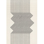 Functional Modern Soundwaves Area Rug - White Black - 8' X 11'
