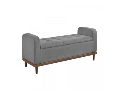 Elayne Ottoman Bench - Grey