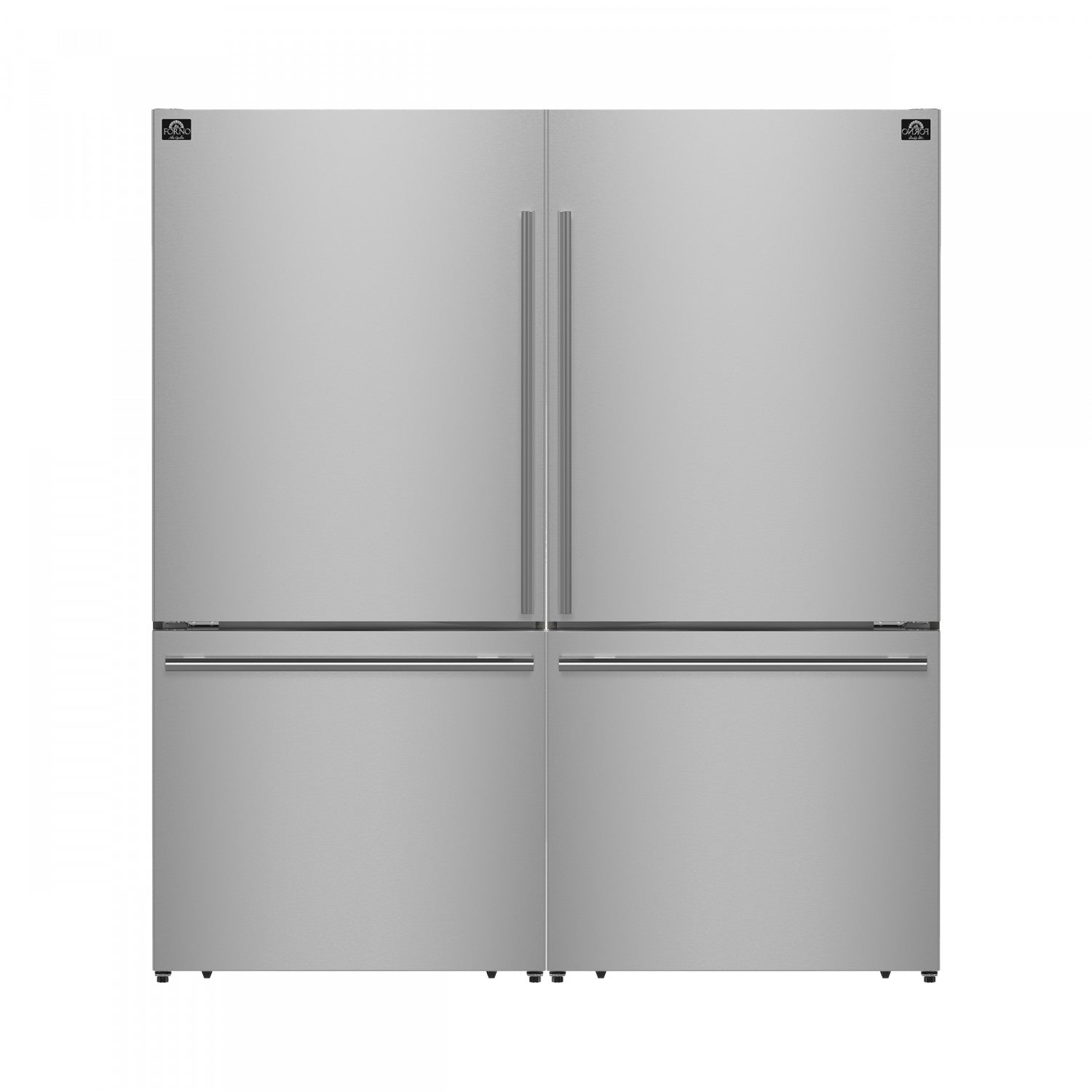 Forno Milano 62" Stainless Steel 2-piece Freestanding Dual Bottom Freezer Refrigerator (34.4 Cu. Ft.) - FFFFD1787-60S