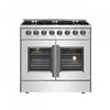 Forno Galiano 36" Stainless Steel French Door Dual Fuel Range with True Convection (5.36 Cu. Ft.) - FFSGS6356-36