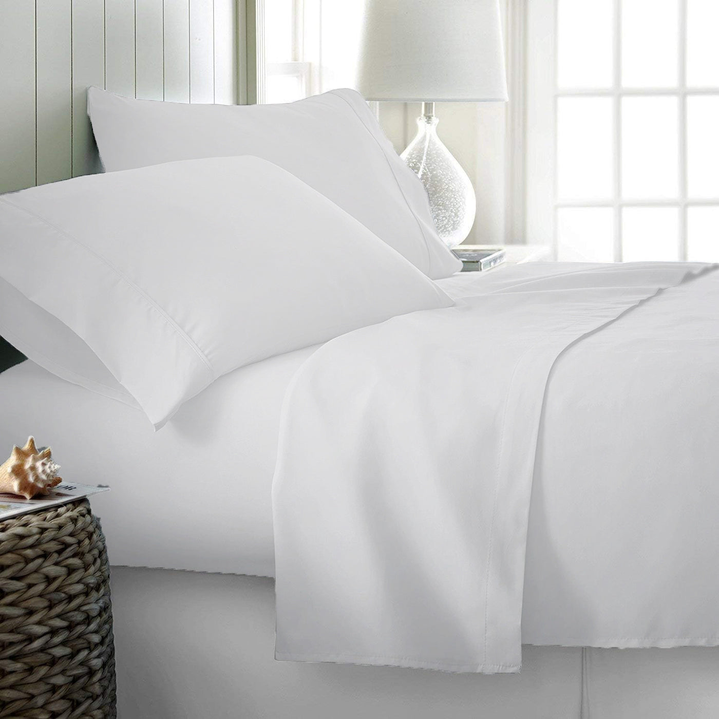 Rize Queen Sheet Set - White