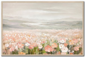 Valley of Roses Wall Art - Beige/Pink - 40 X 60