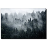 Fog Over The Ridge Wall Art - Green - 16 X 20
