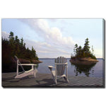 Island Morning Wall Art - Blue/Brown - 38 X 60