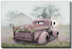 Rustic Romance Wall Art - Pink - 38 X 60