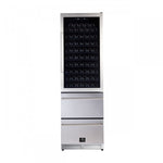 Forno Azienda 24" Stainless Steel 108 Bottle Dual Zone Wine Cooler with Two Refrigerated Drawers - FWCDR6628-24S
