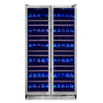 Forno Vernazza 40" Stainless Steel 166 Bottle Dual Zone Wine Cellar (25 Cu. Ft.) - FWCDR6642-40S