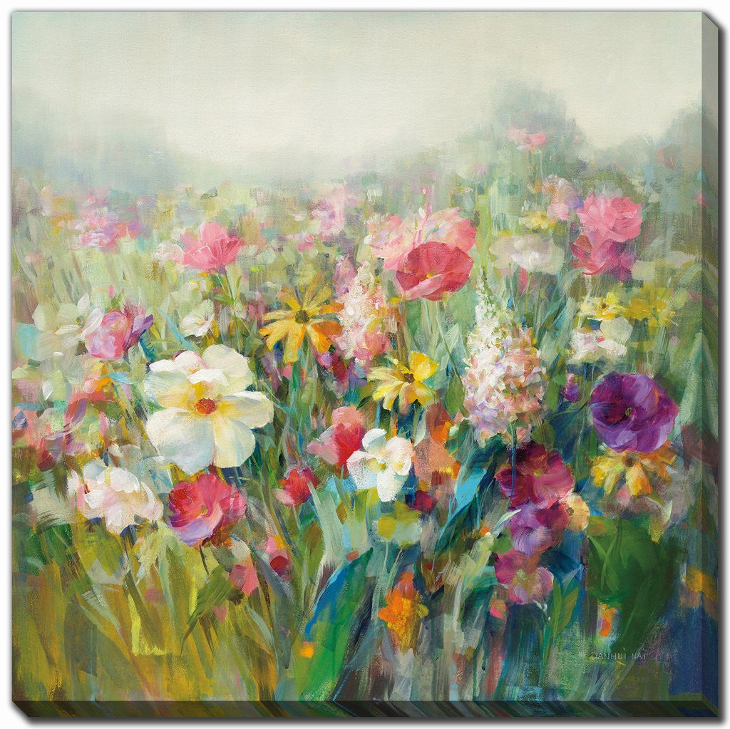 Vibrant Nature Blooms Wall Art - Multi-Colour - 30 X 30