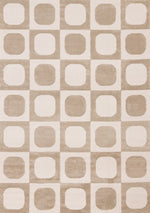 Logan Contemporary Modern Area Rug - 8' X 11' - Beige/Cream