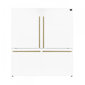 Forno Milano 62" White 2-piece Freestanding Dual Bottom Refrigerator/Freezer (34.4 Cu. Ft.) - FFFFD1787-60WHT
