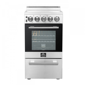 Forno Galiano 36" Stainless Steel French Door Electric Range with True Convection and Air Fry (5.36 Cu. Ft.) - FFSEL6917-36