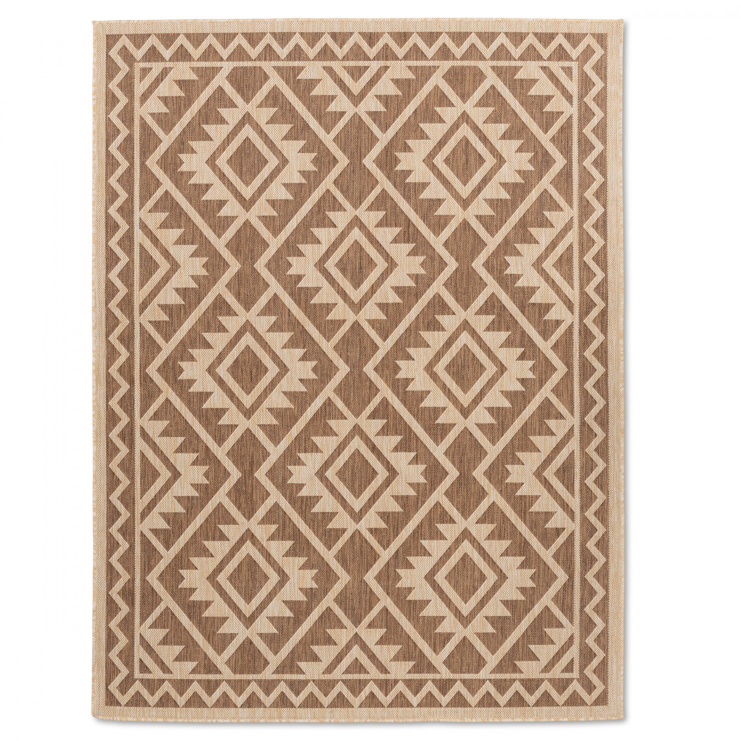 Cabana Tribal Indoor/Outdoor Rug - 8' x 10' - Brown