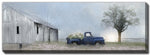 Vintage Bloom Truck Wall Art - Blue/Grey - 20 X 60