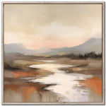 Evening Flow Wall Art - Brown/Beige - 36 X 36