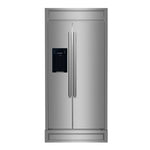 Forno Salerno 40" 20 Cu.Ft. Stainless Steel Built-In Side-by-Side Refrigerator with Ice & Water Dispenser - FFRBI1844-40MG
