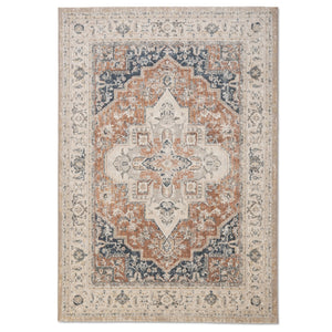 Salsa Medallion Outdoor Rug - 6' x 9' - Orange/Blue