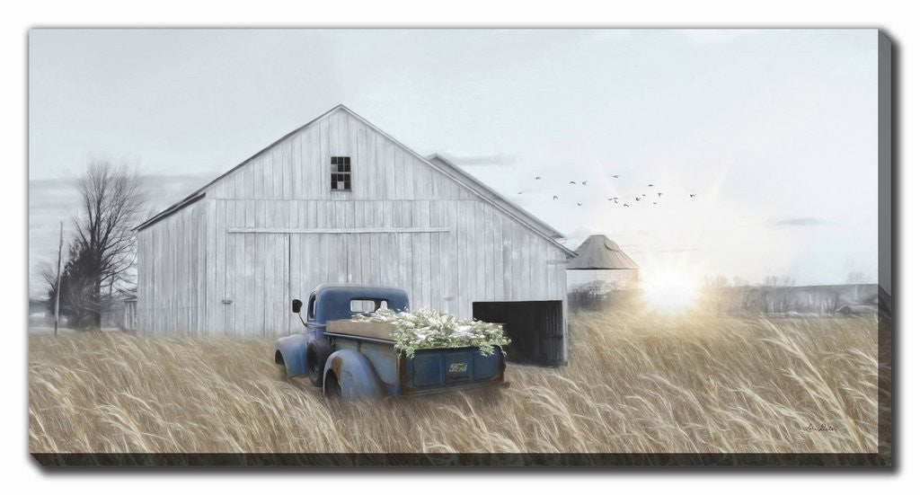 Frosted Fields Wall Art - Natural - 20 X 40