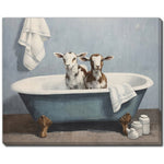 Goat Soak II Wall Art - Blue/Brown - 24 X 30