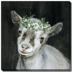 Goat Glam Wall Art - Black/Grey - 18 X 18