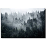 Fog Over The Ridge Wall Art - Green - 38 X 60