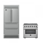 Forno Premium Stainless Steel Kitchen Package with 48" Range and French Door Refrigerator - FBDL-019-03CAUS