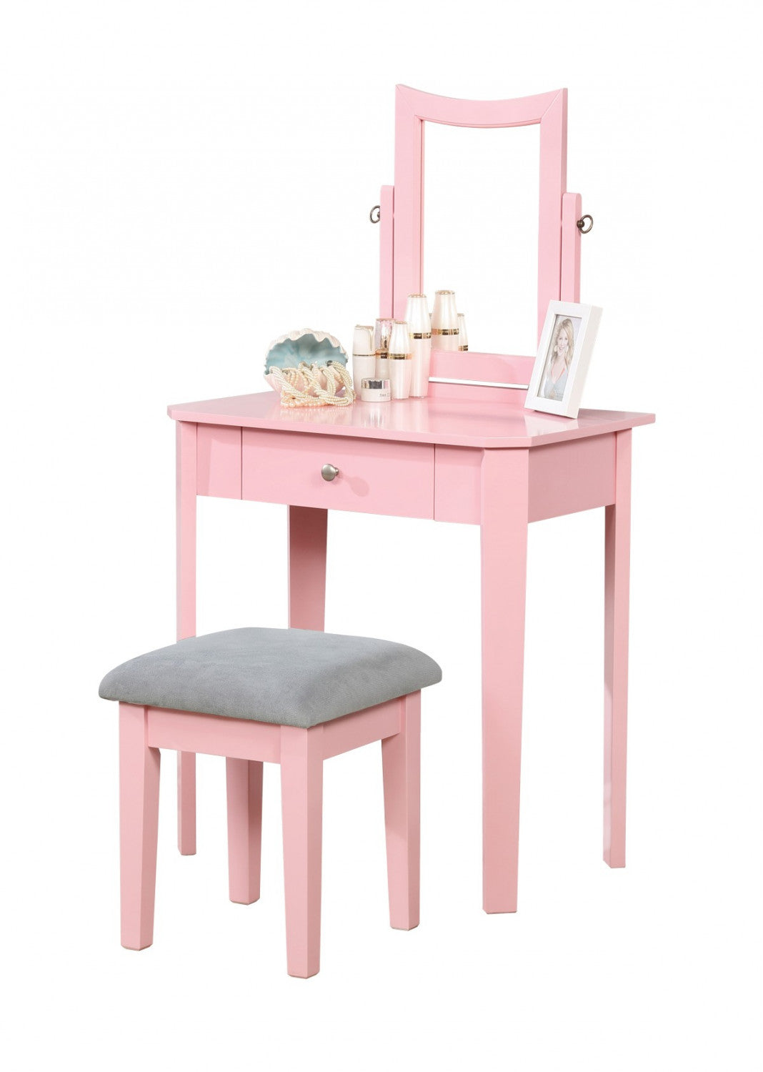 Kyrie Vanity Table Set - Pink
