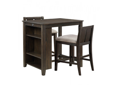 Giorno Counter-Height Dining Room Package - Brown Cherry - 3-Piece Set