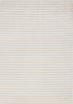 Machine Washable Modern Stripes Area Rug - Cream Beige - 5' X 8'