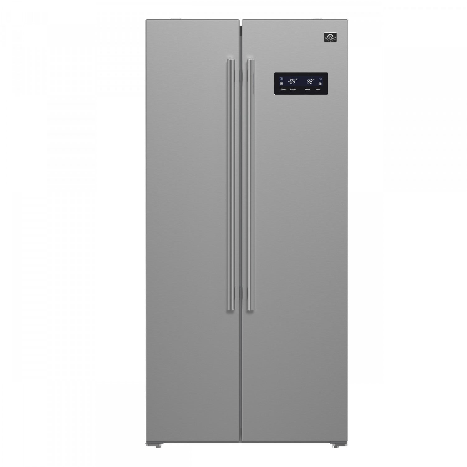 Forno Salerno 33" 15.6 Cu.Ft. Stainless Steel Freestanding Side-by-Side Refrigerator - FFRBI1805-33SB