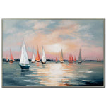 Harbour Glow Wall Art - Blue - 32 X 48
