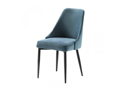 Eugenie Velvet Dining Chair - Blue - Set of Two