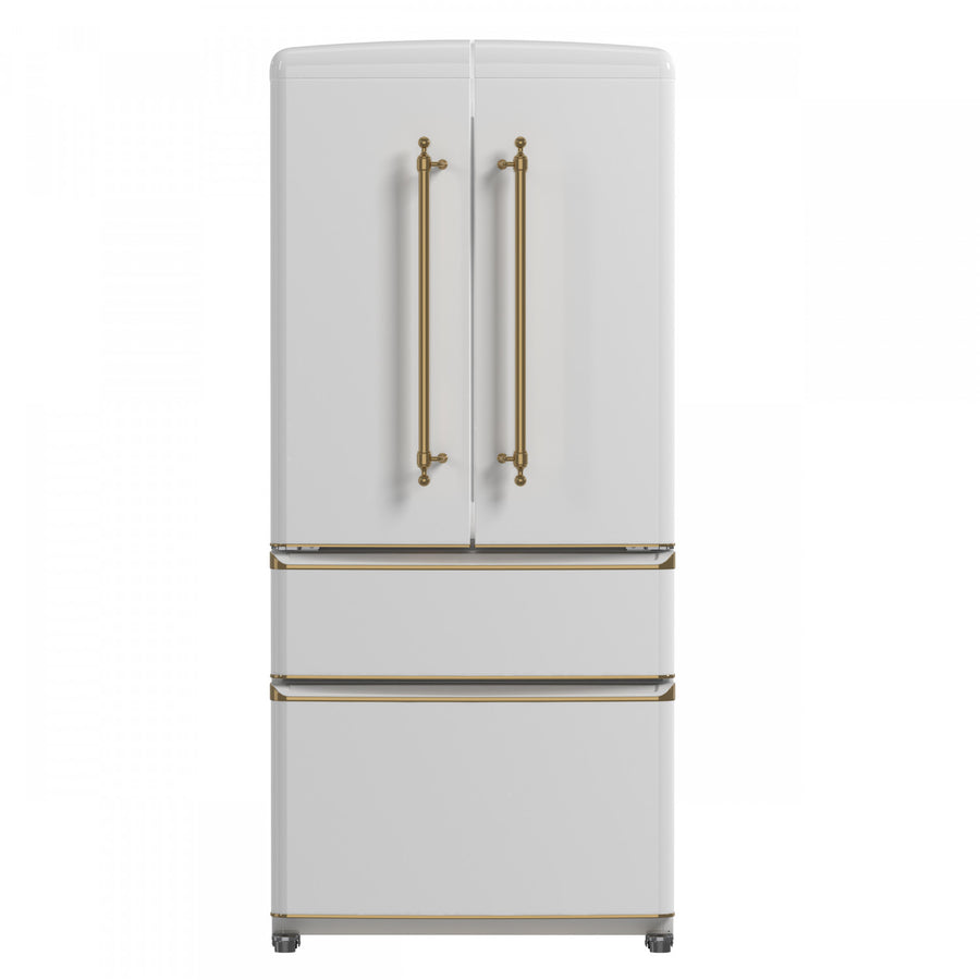 Forno Luigi 33" 18 Cu.Ft. White French Door Refrigerator - FFFFD1791-33WHT