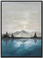 Reflection Point Wall Art - Blue/Grey - 48 X 36